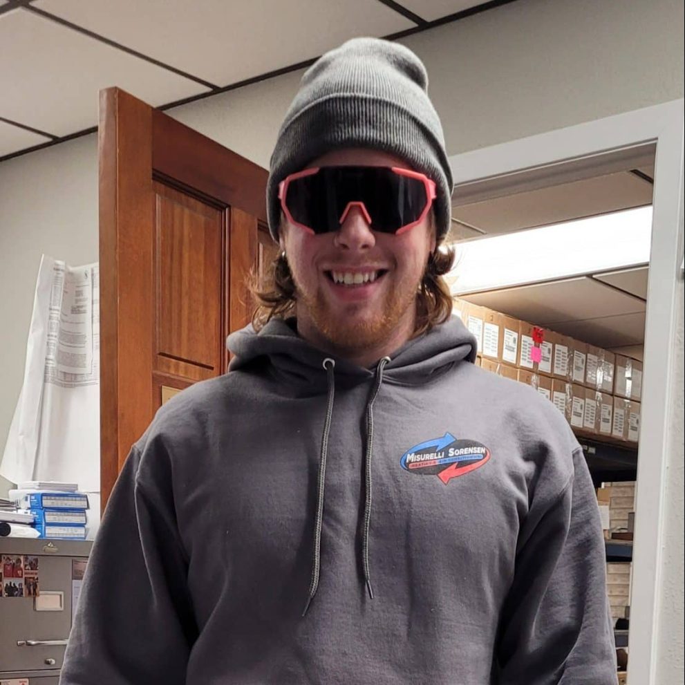 HVAC in Mount Pleasant, Wisconsin. HVAC in Mount Pleasant, Wisconsin. Lead HVAC Installer Noah showing off his charismatic personality.